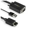 Adaptador StarTech.com VGA2HDMM2M - VGA a - HDMI - Alimentación USB - 2 Mts - 1080p - Negro - VGA2HDMM2M