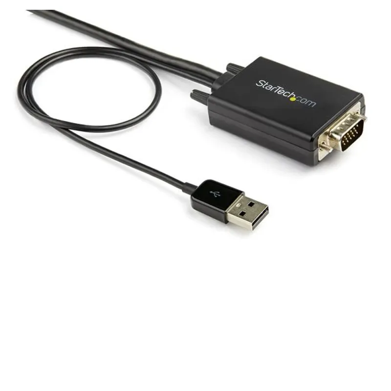Adaptador StarTech.com VGA2HDMM2M - VGA a - HDMI - Alimentación USB - 2 Mts - 1080p - Negro - VGA2HDMM2M