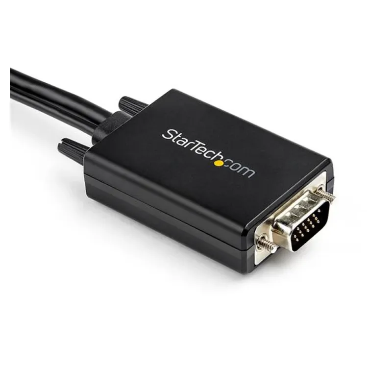 Adaptador StarTech.com VGA2HDMM2M - VGA a - HDMI - Alimentación USB - 2 Mts - 1080p - Negro - VGA2HDMM2M