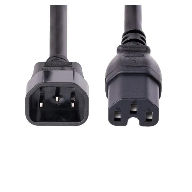 Cable StarTech H1415-10F-POWER-CORD - Extensor de Alimentación - 3M - C14 a C15 - 15A - 125V - H1415-10F-POWER-CORD