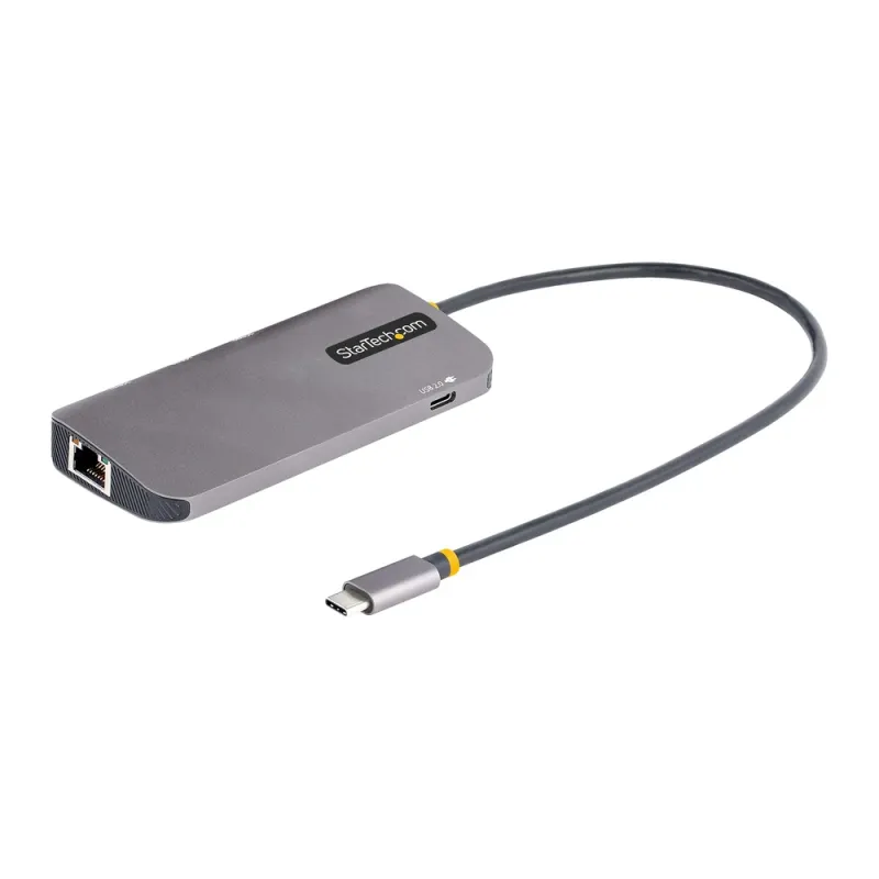 Adaptador Multi Puertos StarTech.com - USB C - HDMI / 3 Puertos USB 3.2 / Ethernet - Mac / Windows - 127B-USBC-MULTIPORT