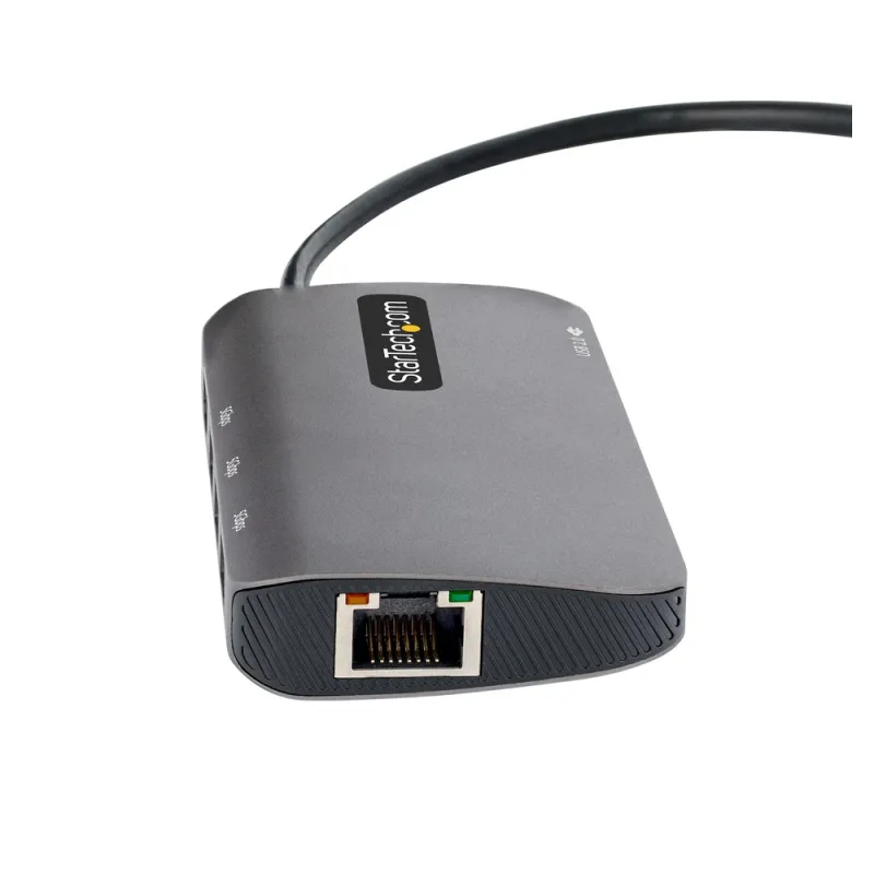 Adaptador Multi Puertos StarTech.com - USB C - HDMI / 3 Puertos USB 3.2 / Ethernet - Mac / Windows - 127B-USBC-MULTIPORT