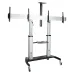 Soporte de Piso StarTech.com STNDMTVDUO - 37 "a 60" - Soporta 50Kg - Para 2 Pantallas - Móvil - STNDMTVDUO