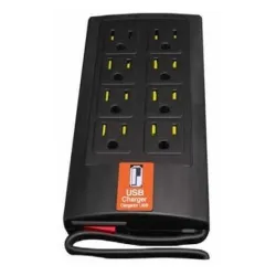 Supresor De Picos Complet 8 Contactos 1X Usb - BRC-1-005 Supresor De Picos Complet 8 Contactos 1X Usb - BRC-1-005