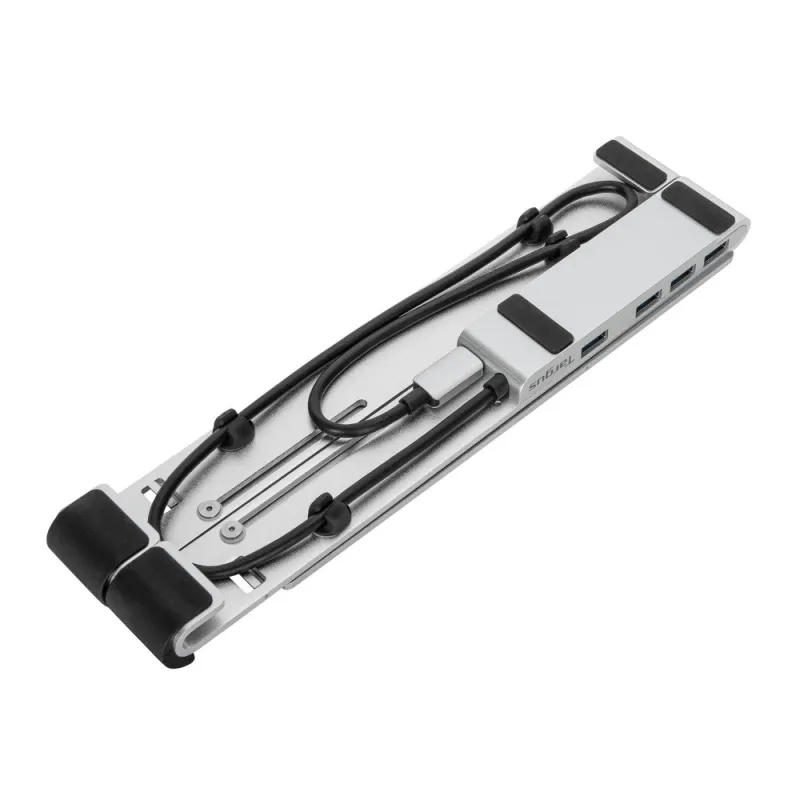 Base para Laptop Targus Portable Stand - Hasta 15.6" - HUB USB Integrado - Plata - AWU100205GL