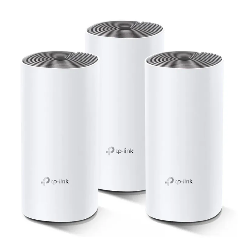 Sistema Wi-Fi TP-LINK Deco E4 - 2,4/5 GHz - 867 Mbit/s - 2x RJ-45 - 3 Piezas - DECO E4(3-PACK)