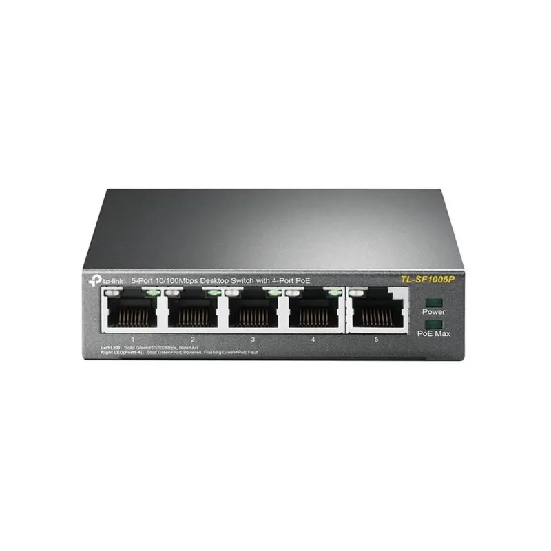 Switch TP-LINK SF1005P - 5 Puertos - Fast Ethernet - PoE - No Gestionado - TL-SF1005P