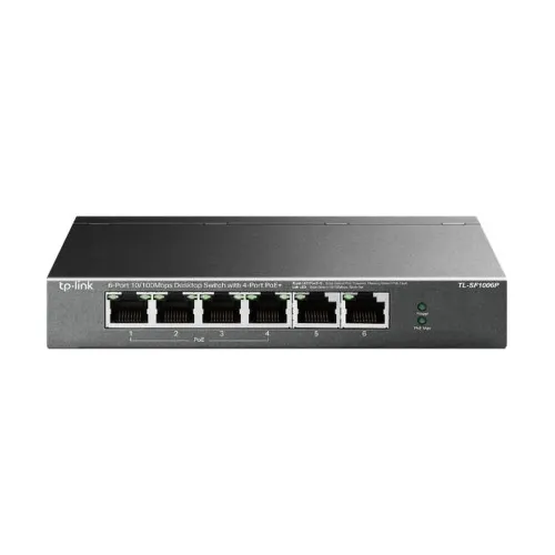 Switch Tp Link Tl Sf1006P 6 Puertos 10/100 Mbps Poe No Gestionado - TL-SF1006P Switch Tp Link Tl Sf1006P 6 Puertos 10/100 Mbps Poe No Gestionado - TL-SF1006P
