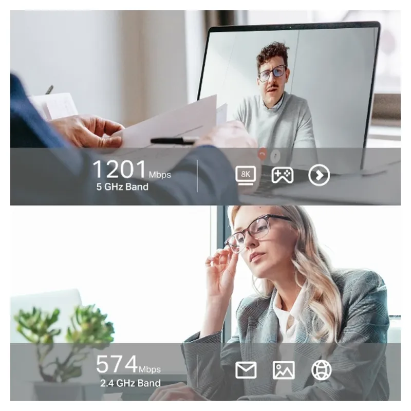 Adaptador de Red TP-LINK Archer TX21UH - 1201 Mbps - 2.4/5 GHz - Antena - USB - ARCHER TX21UH