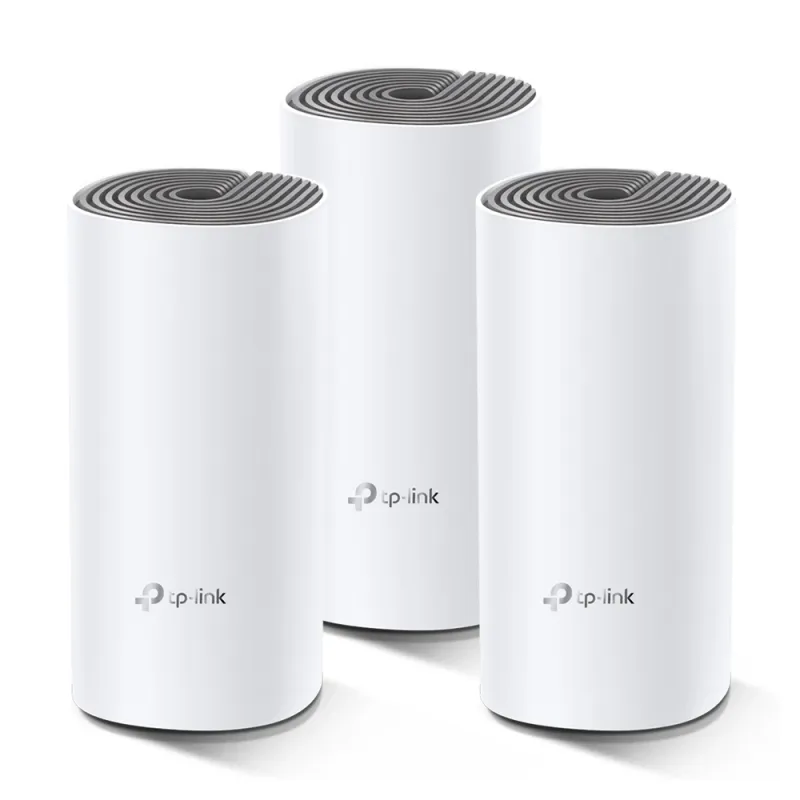 Sistema Wi-Fi TP-LINK Deco E4 - 2,4/5 GHz - 867 Mbit/s - 2x RJ-45 - 3 Piezas - DECO E4(3-PACK)