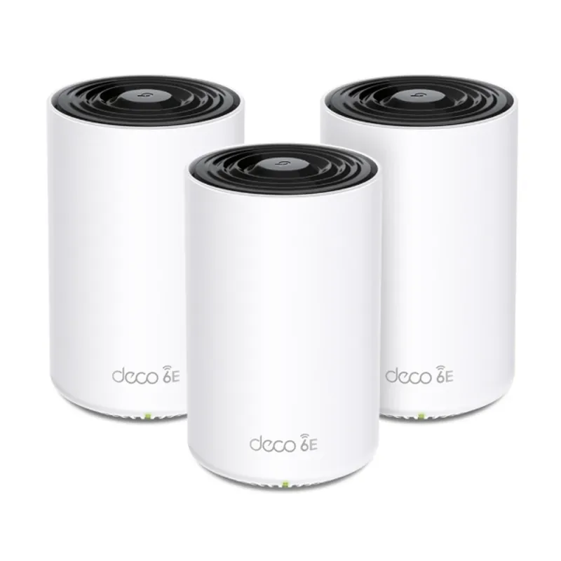 Sistema Wi-Fi DECO XE75 - 6/5/2.4GHz - 2402/2402/574 Mbps - 3x RJ-45 - 4 Antenas Internas - 3 Piezas - DECO XE75(3-PACK)