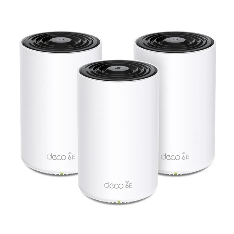 Sistema Wi-Fi TP-LINK DECO XE75 Pro - 2.4/5/6GHz - 574/2402/2402Mbps - 2x RJ-45 - 3 Piezas - DECO XE75 PRO(3-PACK)