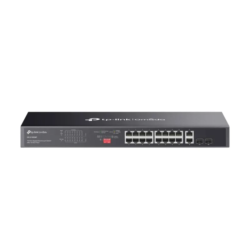 Switch TP-LINK DS1018GMP - 16 Puertos Gigabit PoE - 2 Puertos Gigabit SFP - DS1018GMP