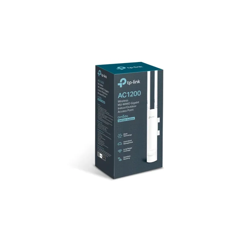 Punto de Acceso TP-LINK EAP225-Outdoor - 2,4/5 GHz - 867 Mbit/s - 1x RJ-45 - 2 Antenas - EAP225-OUTDOOR