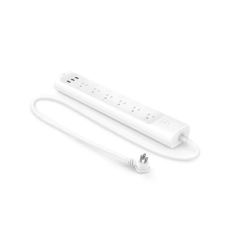 Barra de Contactos Inteligentes TP-LINK Kasa HS300 - 6 Contactos - Wi-Fi 2.4GHz - 3 Puertos de Carga USB 2.4A - Control de Voz - HS300