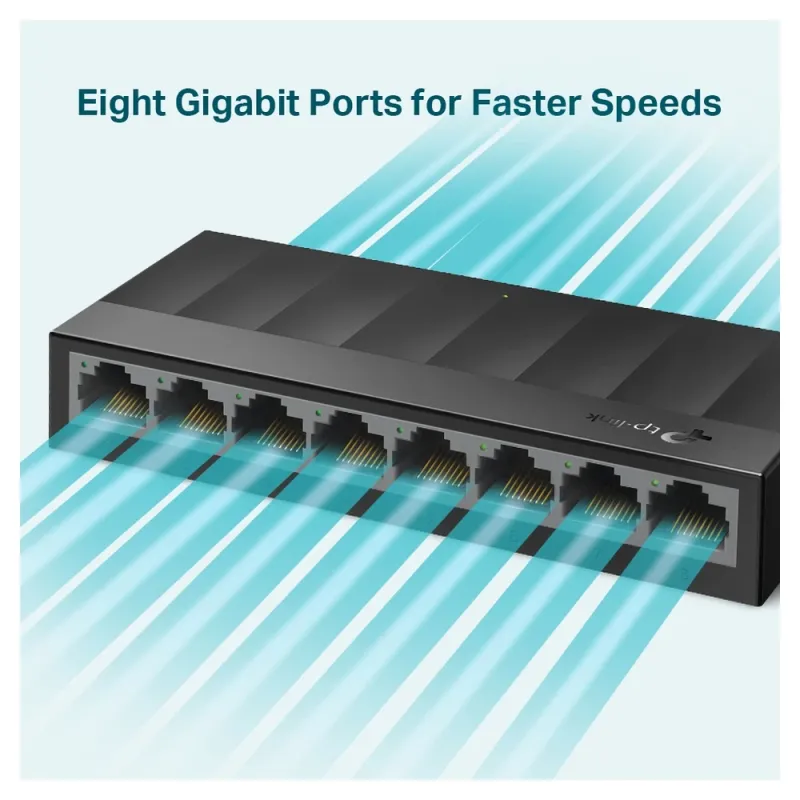 Switch TP-LINK LS1008G - Gigabit Ethernet - 8 Puertos - No Gestionado - LS1008G