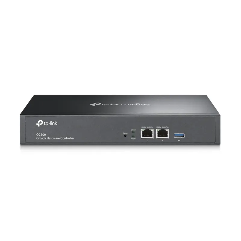 Controladora TP-LINK Omada Cloud - Alámbrico - 2 Puertos Gigabit - USB - Hasta 500 puntos de acceso - OC300