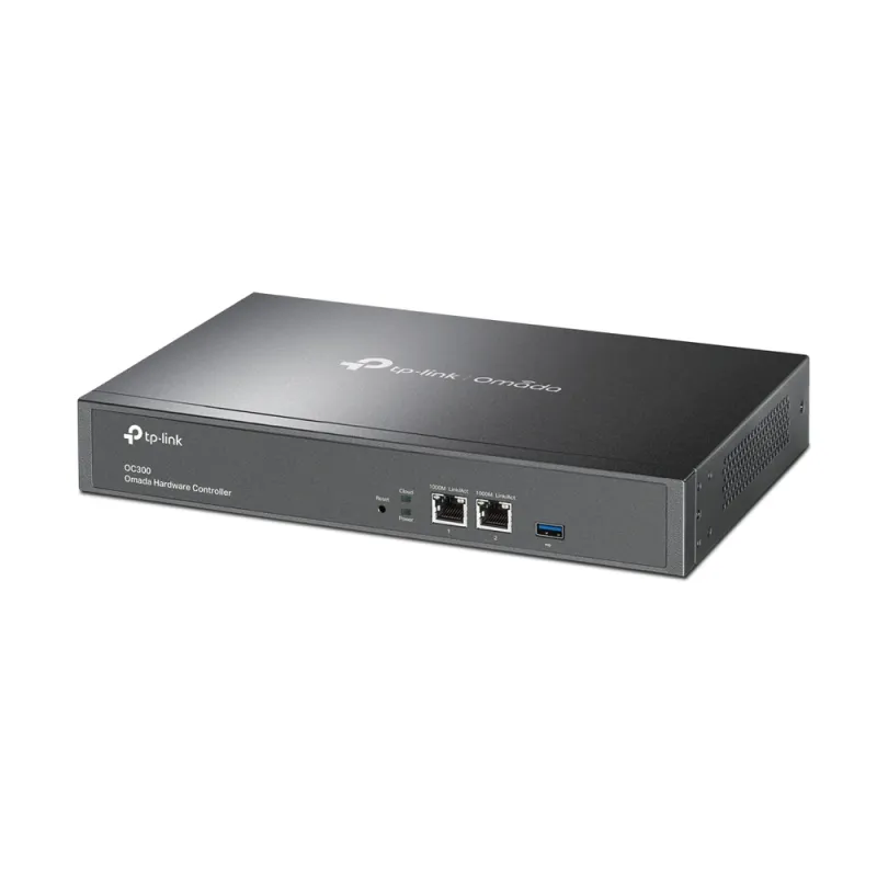 Controladora TP-LINK Omada Cloud - Alámbrico - 2 Puertos Gigabit - USB - Hasta 500 puntos de acceso - OC300