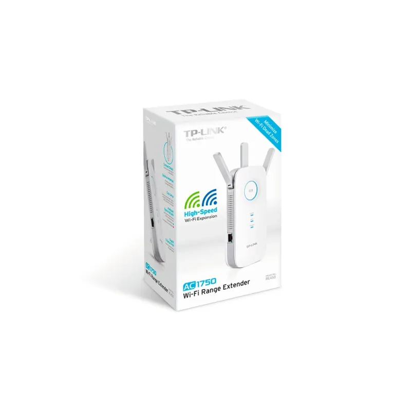 Extensor de Rango TP-LINK - 2.4 GHz / 5 GHz - 1750 Mbit/s - 1x RJ-45 - 3 Antenas - RE450