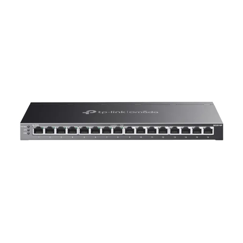 Tp-Link Omada Sg2016P Dispositivo De Redes Gestionado L2/L2+ Gigabit Ethernet (10/100/1000) Energía Sobre Ethernet (Poe) Negro - SG2016P