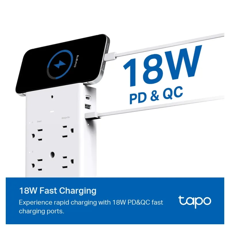 Multicontacto TP-LINK TAPO P306 - 6 Contactos - 2 USB - Wi-Fi - TAPO P306