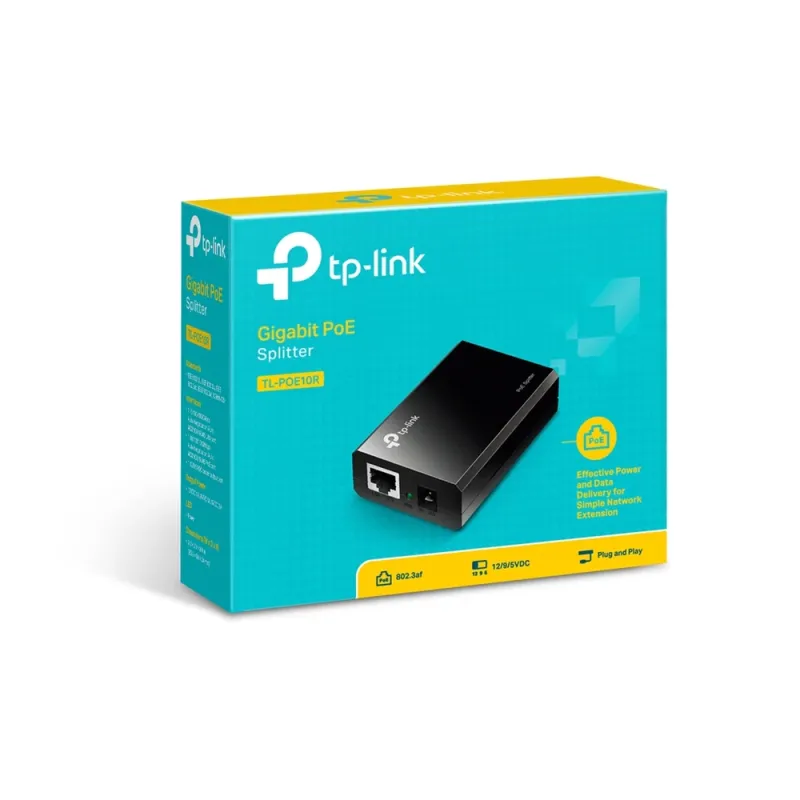 Adaptador PoE TP-Link TL-POE10R - Splitter - Hasta 100mts - TL-POE10R