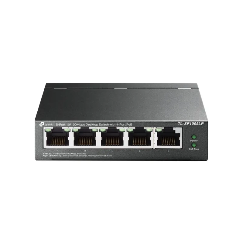 Switch TP-LINK TL-SF1005LP - 5 Puertos - Fast Ethernet - PoE - No Gestionado - TL-SF1005LP