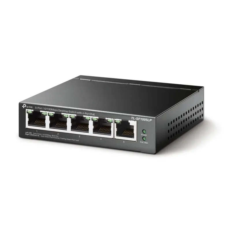 Switch TP-LINK TL-SF1005LP - 5 Puertos - Fast Ethernet - PoE - No Gestionado - TL-SF1005LP