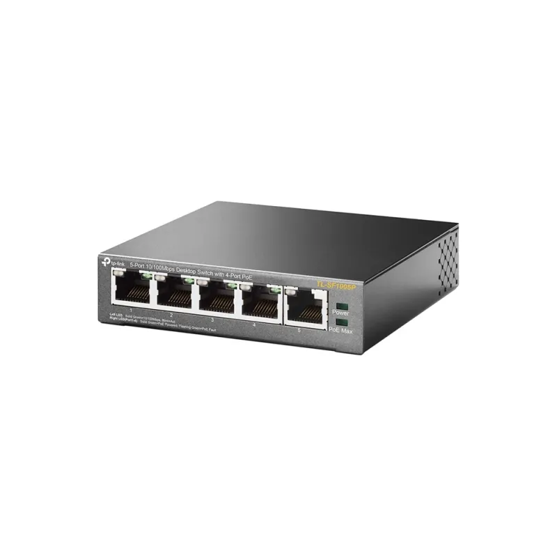 Switch TP-LINK SF1005P - 5 Puertos - Fast Ethernet - PoE - No Gestionado - TL-SF1005P