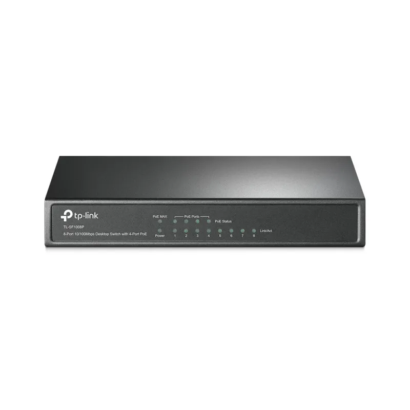Switch TP-LINK SF1008P - 8 Puertos - Fast Ethernet - PoE - No Gestionado - TL-SF1008P