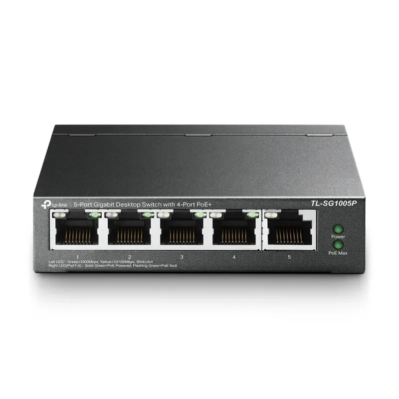 Switch Tp Link Sg1005P 5 Puertos Gigabit No Gestionado - TL-SG1005P
