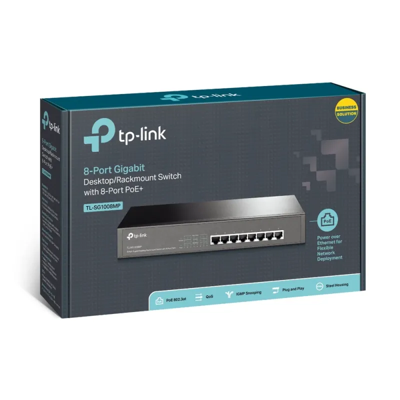 Switch TP-LINK SG1008MP - 8 Puertos - Gigabit - PoE - No Gestionado - TL-SG1008MP