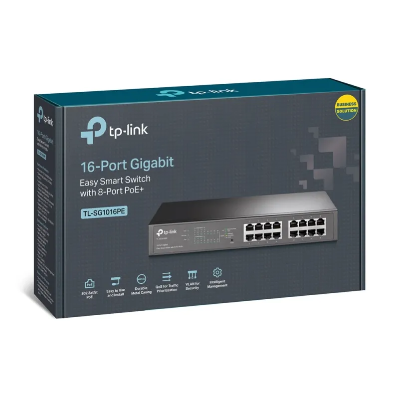 Switch TP-LINK TL-SG1016PE - 16 Puertos - Gigabit - Gestionado - TL-SG1016PE