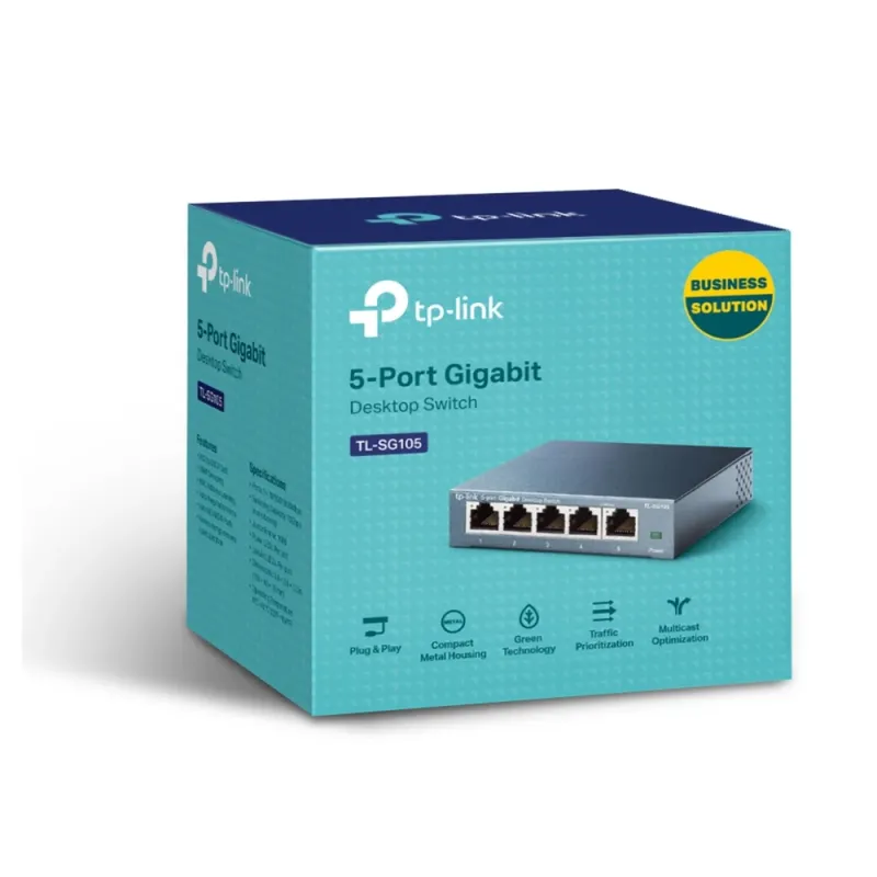 Switch TP-LINK SG105 - 5 Puertos - Gigabit - No Gestionado - TL-SG105