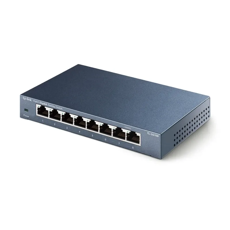 Switch TP-Link SG108 - 8 Puertos - Gigabit - No Gestionado - TL-SG108
