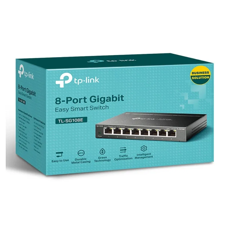 Switch TP-LINK SG108E - 8 Puertos - Gigabit - No Gestionado - TL-SG108E
