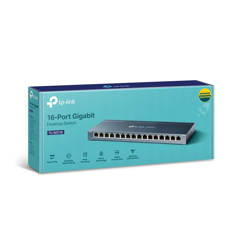 Switch TP-LINK SG116 - 16 Puertos - Gigabit - No Gestionado - TL-SG116