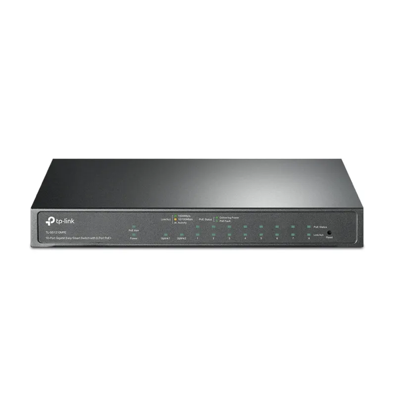 Switch TP-LINK TL-SG1210MPE - Gigabit Ethernet - 9 Puertos - Soporta 8 PoE - 1 Combo - No Gestionado - TL-SG1210MPE