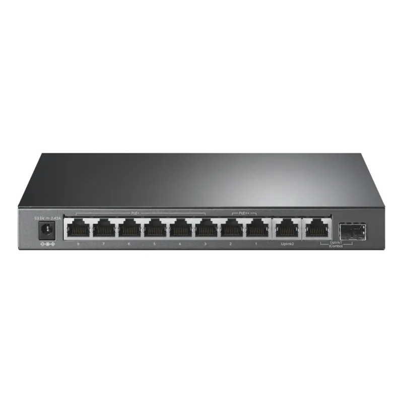 Conmutador de Escritorio TP-LINK TL-SG1210PP - Gigabit - 10 Puertos - PoE+ (6 Puertos) y PoE++ (2 Puertos) - TL-SG1210PP