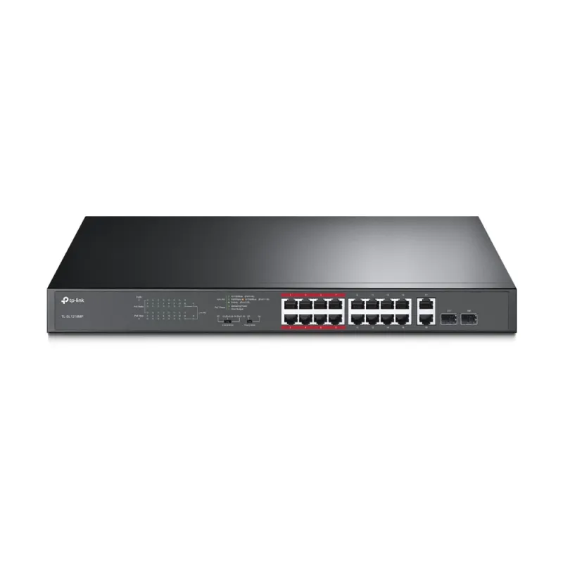 Switch TP-LINK SL1218MP - 16 Puertos - Gigabit - PoE - 2 SFP - No Gestionado - TL-SL1218MP