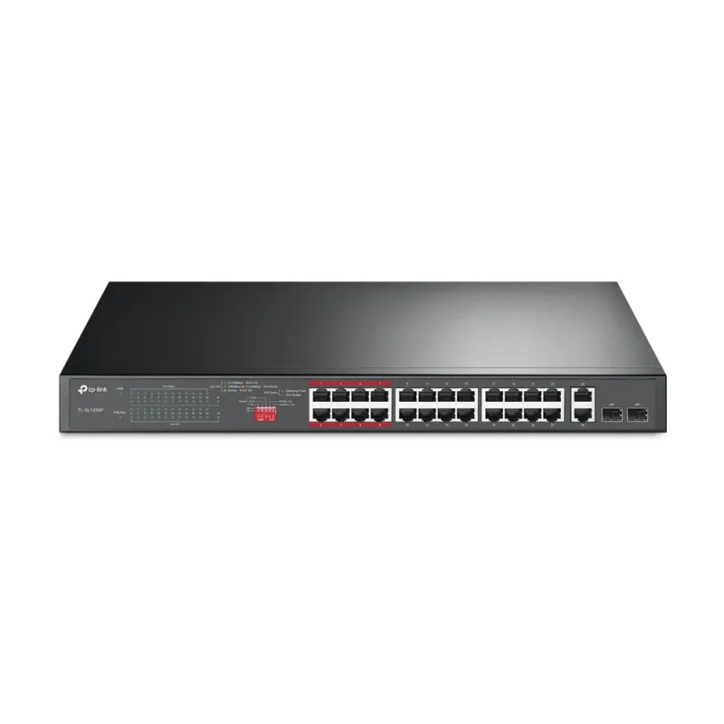 Switch TP-LINK TL-SL1226P - 24 Puertos - Fast Ethernet - 2 Gigabit - 2 SFP - No Gestionado - TL-SL1226P