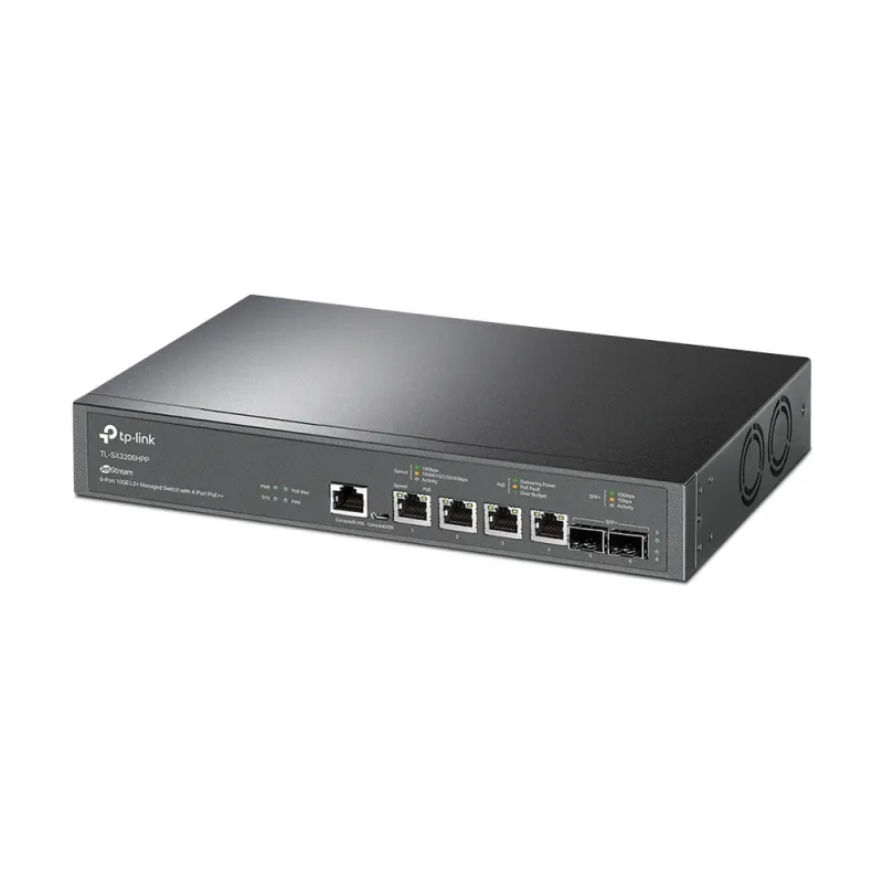 Switch TP-LINK TL-SX3206HPP - 4 Puertos - 10GE - PoE - 2 SFP - Gestionado - TL-SX3206HPP