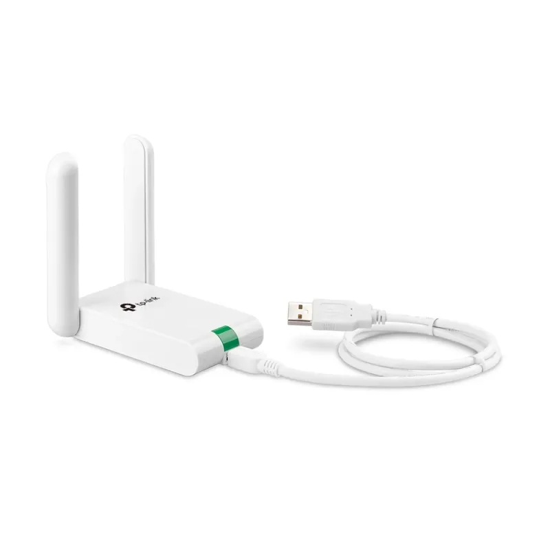 Adaptador USB Inalámbrico TP-LINK TL-WN822N - Alta Ganancia - IEEE 802.11n/b/g - N 300Mbps - Chipset - 2 Antenas - Blanco - TL-WN822N