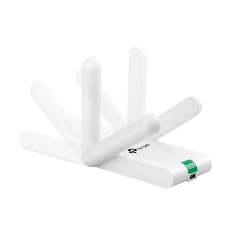 Adaptador USB Inalámbrico TP-LINK TL-WN822N - Alta Ganancia - IEEE 802.11n/b/g - N 300Mbps - Chipset - 2 Antenas - Blanco - TL-WN822N