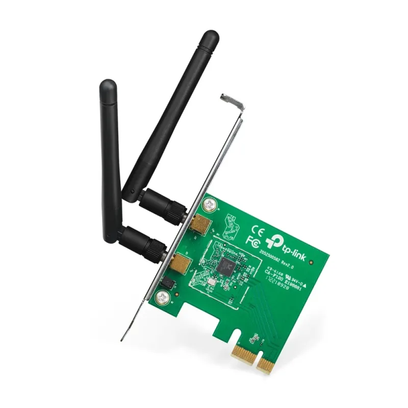 Tarjeta de Red TP-LINK - PCI-Express - 2.4 GHz - 300 Mbit/s - 2 Antenas Externas - TL-WN881ND