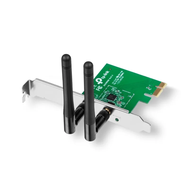 Tarjeta de Red TP-LINK - PCI-Express - 2.4 GHz - 300 Mbit/s - 2 Antenas Externas - TL-WN881ND