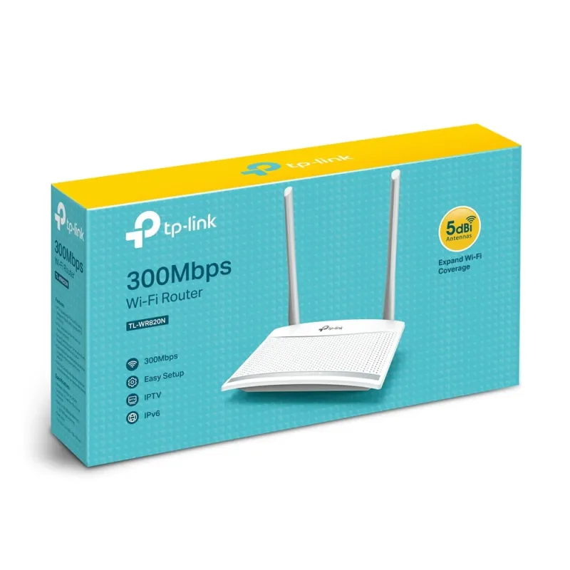 Router TP-LINK - 2.4 GHz - 300 Mbps - 2x RJ-45 - 2 Antenas - TL-WR820N