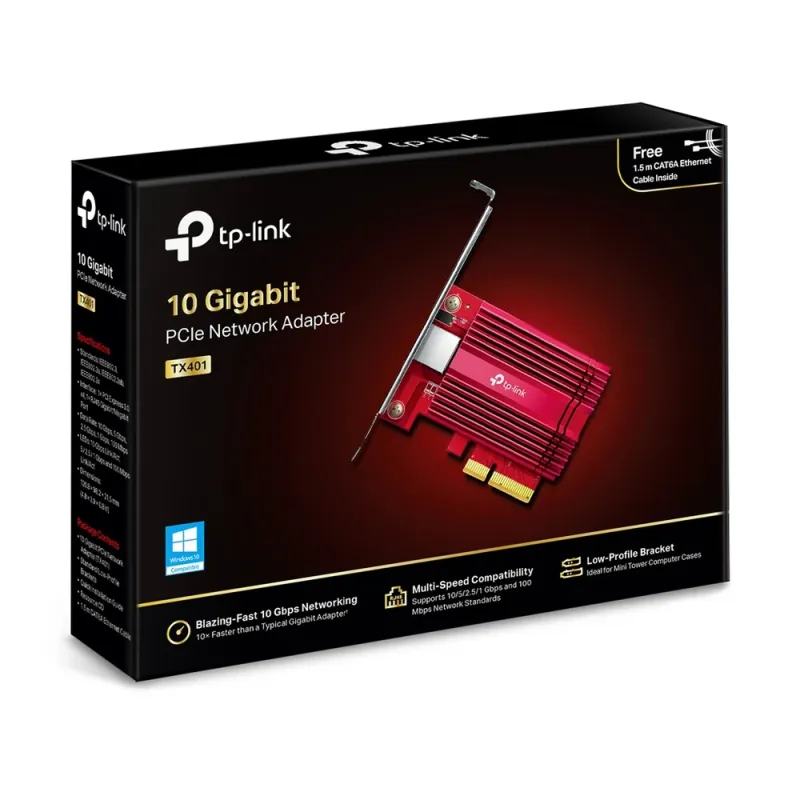 Tarjeta de Red TP-LINK TX401 - 1x RJ-45 - PCI-E 3.0 - TX401