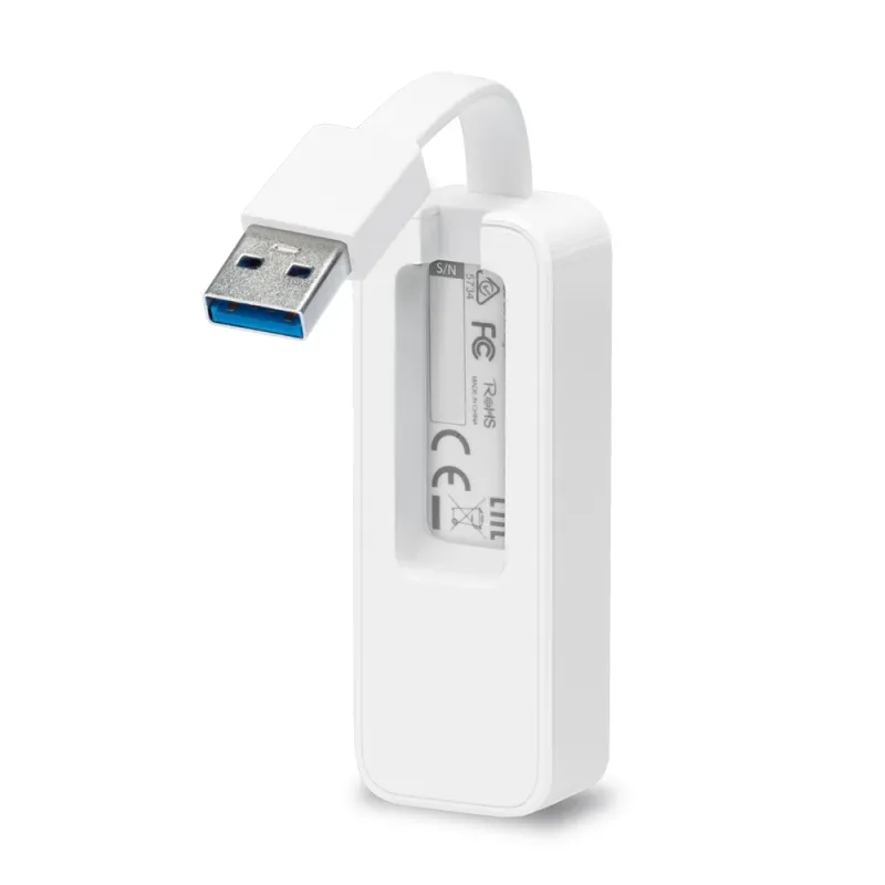 Adaptador de Red TP-LINK UE300 - Alámbrico - 10/100/1000 - USB - Ethernet - Blanco - UE300