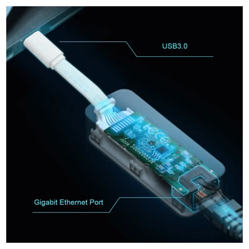 Adaptador Tp Link Ue300C Usb Tipo C A Rj45 Gigabit Ethernet Plug And Play - UE300C